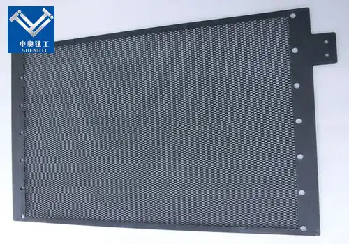 Titanium anode for electrolysis of seawater