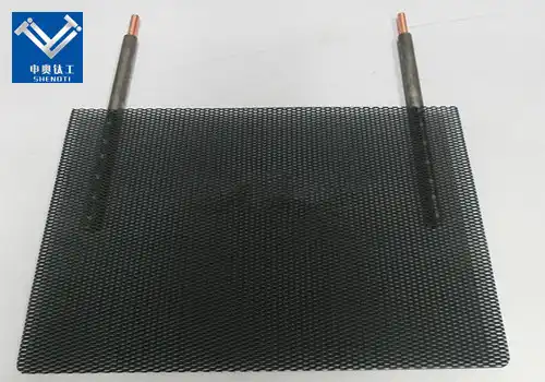 Titanium anode for seawater desalination