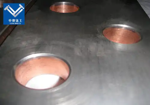 Titanium copper clad plate