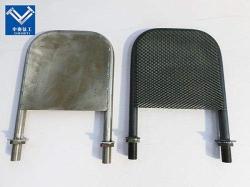 titanium electrode for salt water electrolysis