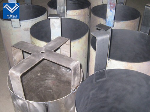 Titanium anode for electrolysis of seawater to produce chlorine