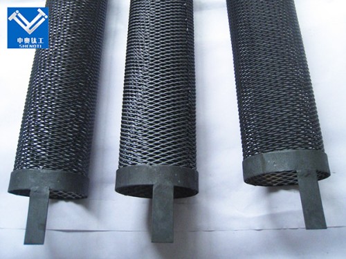 Titanium anode for electrochemical water treatment