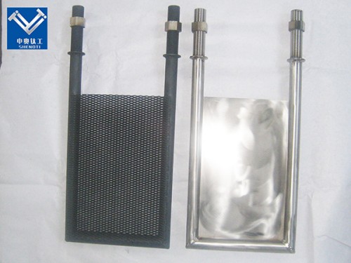 Titanium anode for sewage treatment